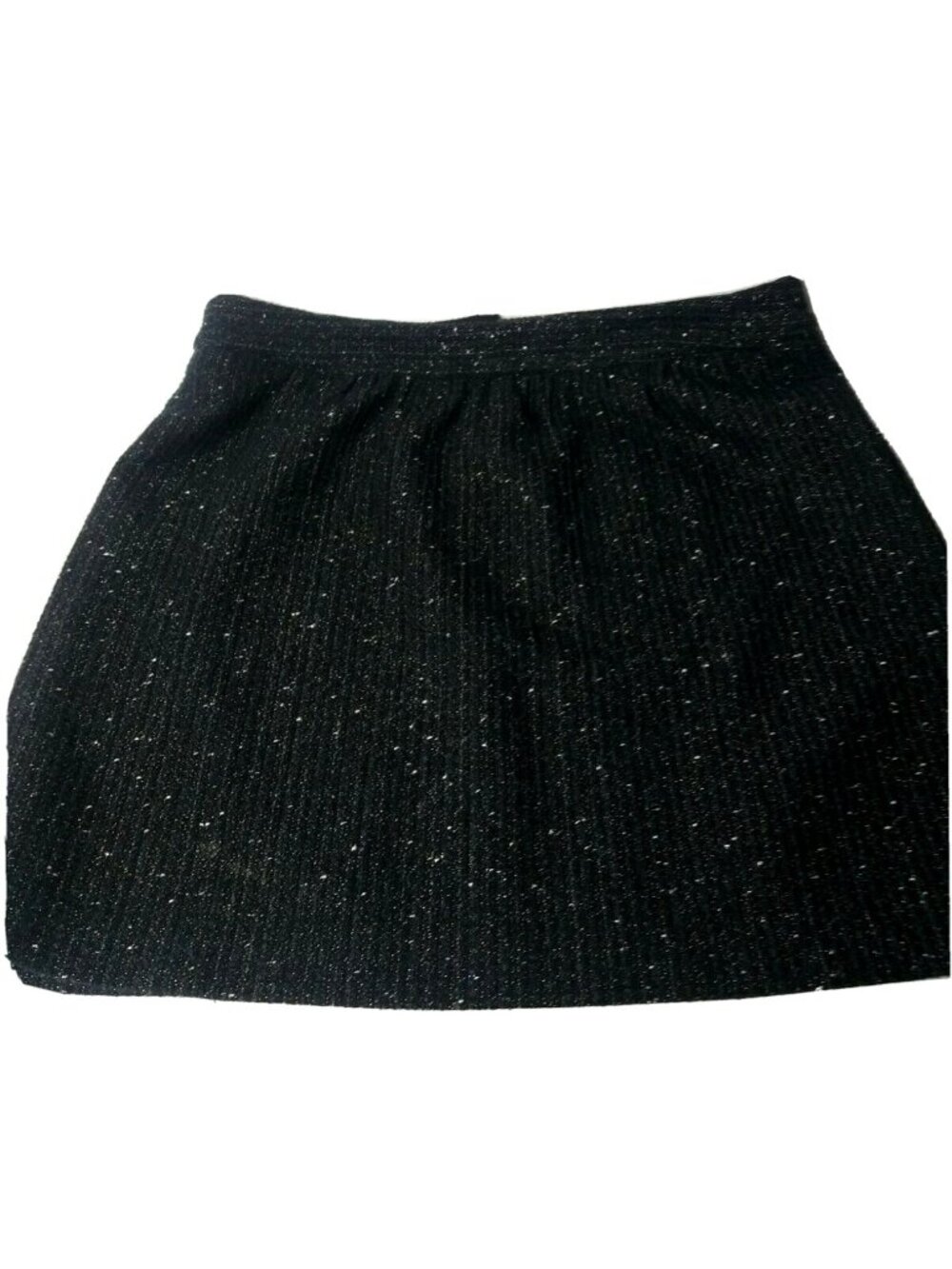 Ann Taylor LOFT Mini Skirt Size 10 Dark Gray Tweed Sparkle Short Preppy Chic